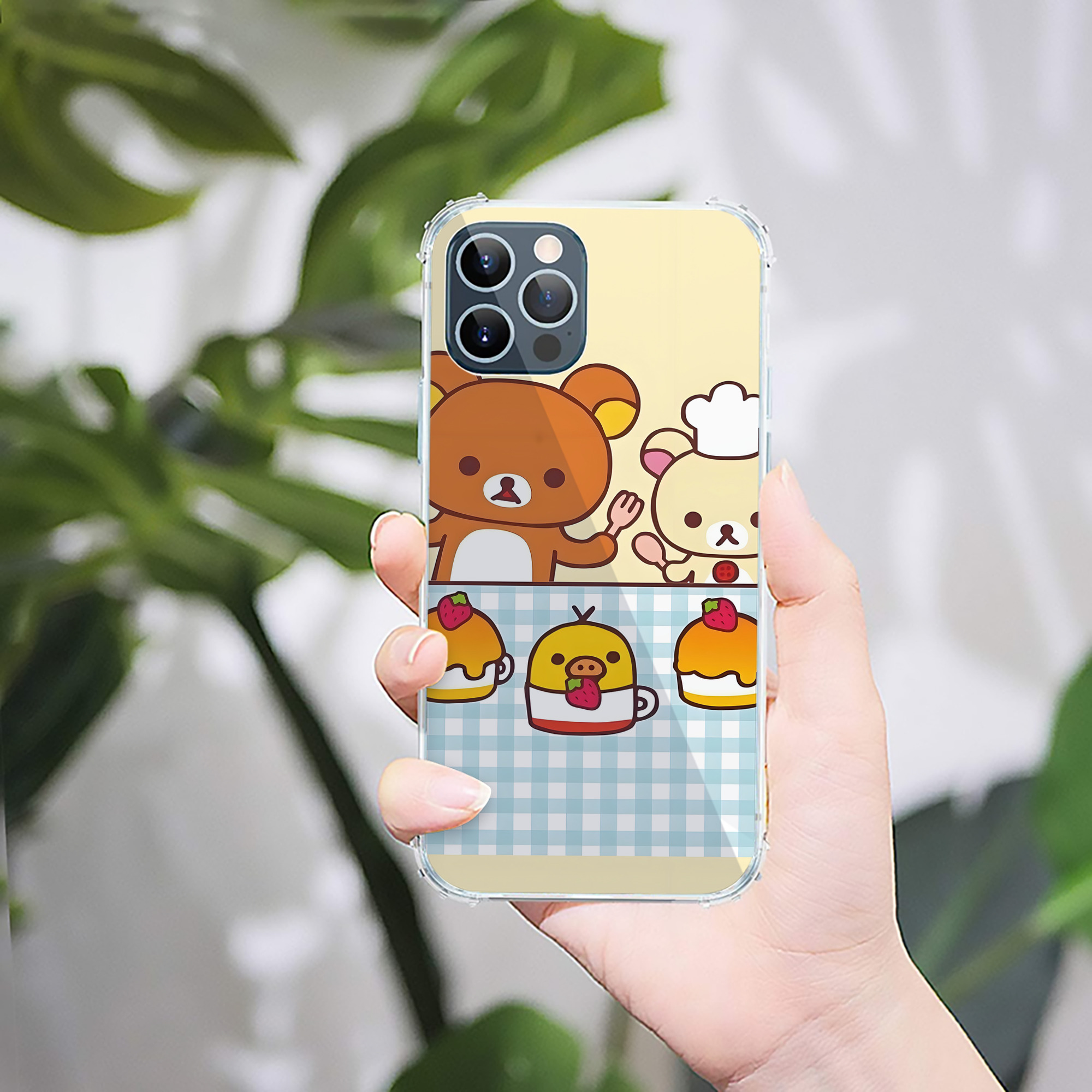 （画像用） リラックマ リラックマ キイロイトリ Rilakkuma Korilakkuma Kiiroitori 【iPhone 12シリーズ対応】透明スマホケース（クリアソフトケース）